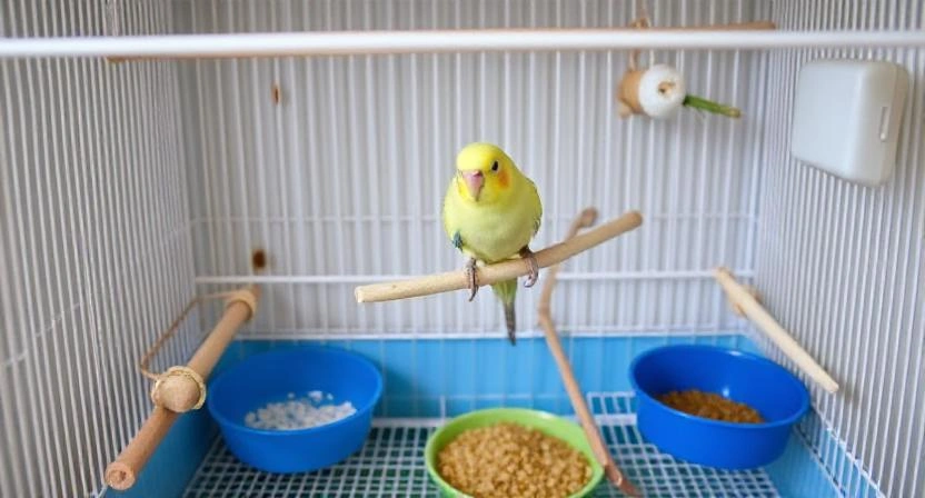 How to Clean a Bird Cage - Freshly cleaned bird cage