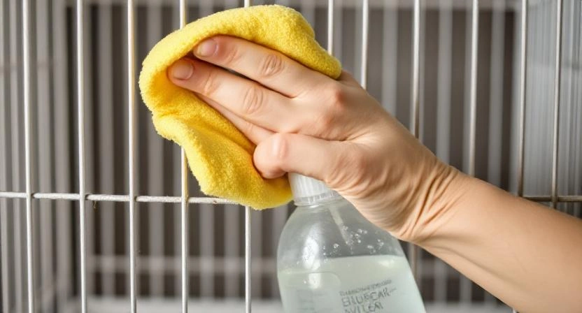 Step-by-step guide to safely cleaning a bird cage with soap and water